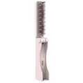 Lifestyle Rechargeable & Foldable Mini Electrical Hair Straightener Comb / Even Heat Distribution Brush / Ceramic‐Coated Teeth / 3 Heat Modes / Auto Safety Shut‐off - Pink