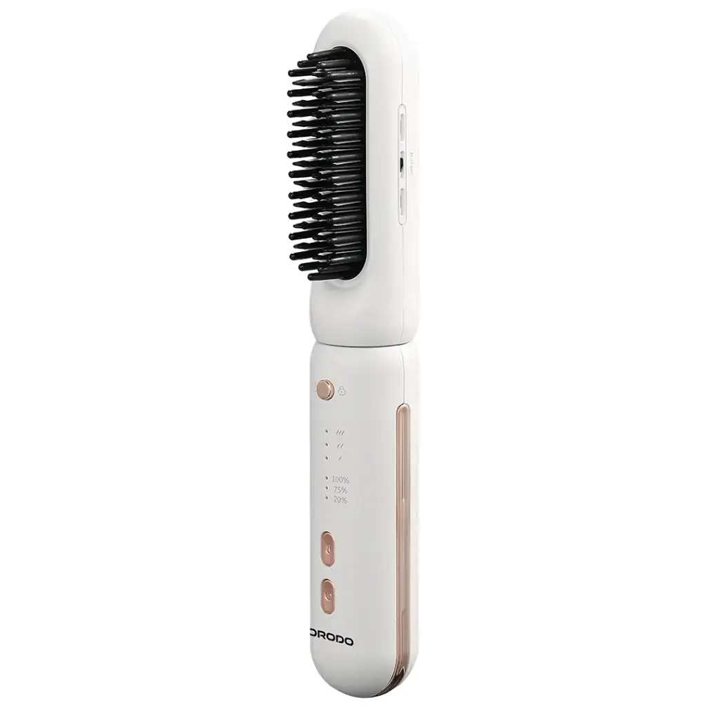 3 in 1 Cordless Hair Styling Tool / Hair Straightener & Curling Iron / 3 Replaceable Heads / 20 min Working Time / Compact & Travel Friendly / Heat Resistant Design - White