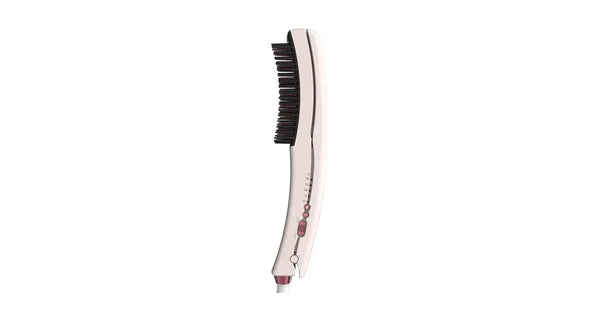 Dual Mode Hair Straightener With Detachable Hot Comb / 3 Temperature Levels / 360° Swivel Cord / Auto Safety Shut‐off / PTC Quick Heating Brush / 160°C,180°C,200°C Temperature Control - Pink