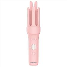 Ceramic Automatic Curling Iron with Smart Temperature Control / Quick Heat-Up Technology / Digital Temperature Display / Ceramic Coating / Auto Rotate Design / Safe & Portable Easy to Use Curler - Pink
