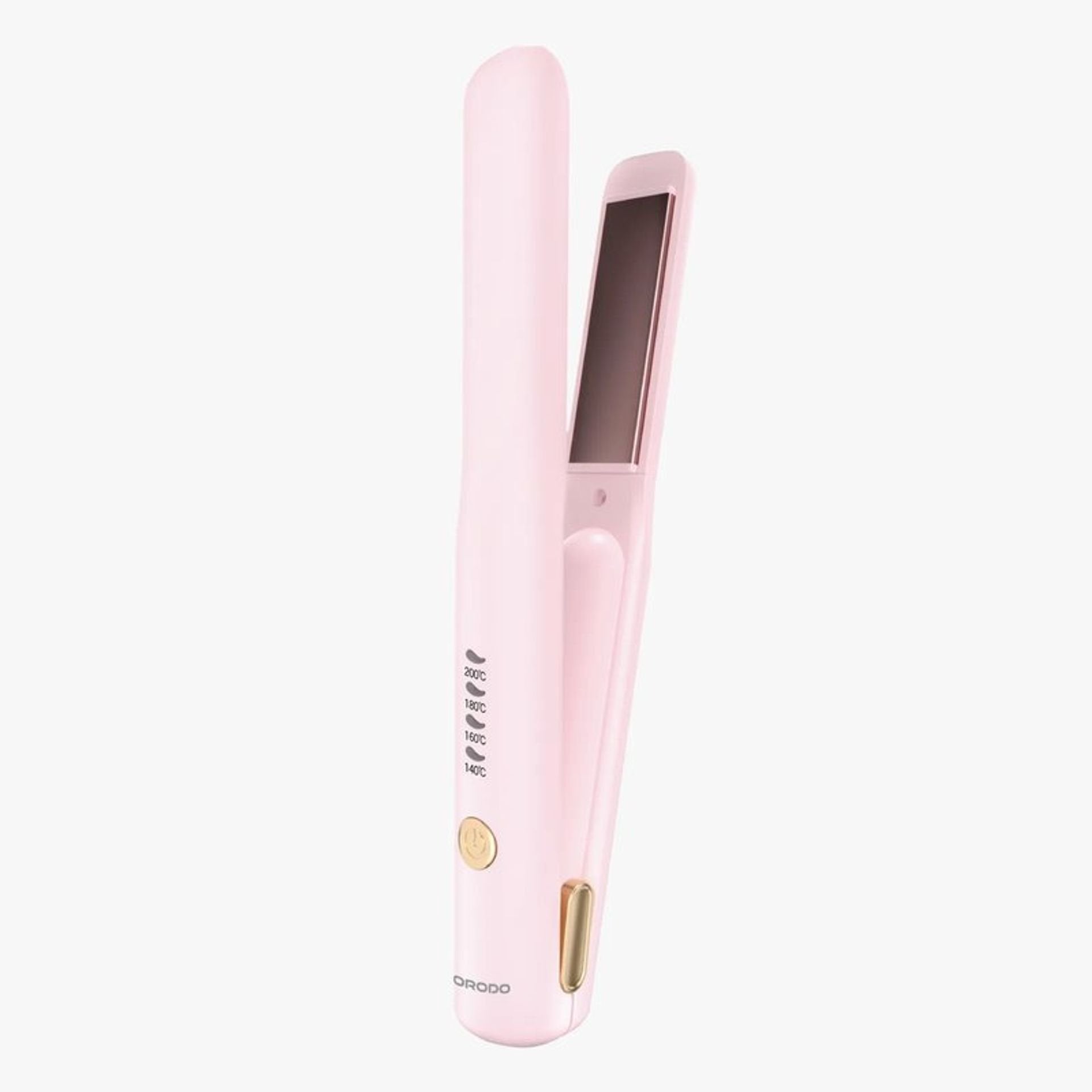 Lifestyle Handheld Hair Straightener 22W / Adjustable Temperature Control / Quick Heat-Up Technology / Ideal for Short & Medium Hair / Type-C Charging / Portable & Ergonomic – Pink